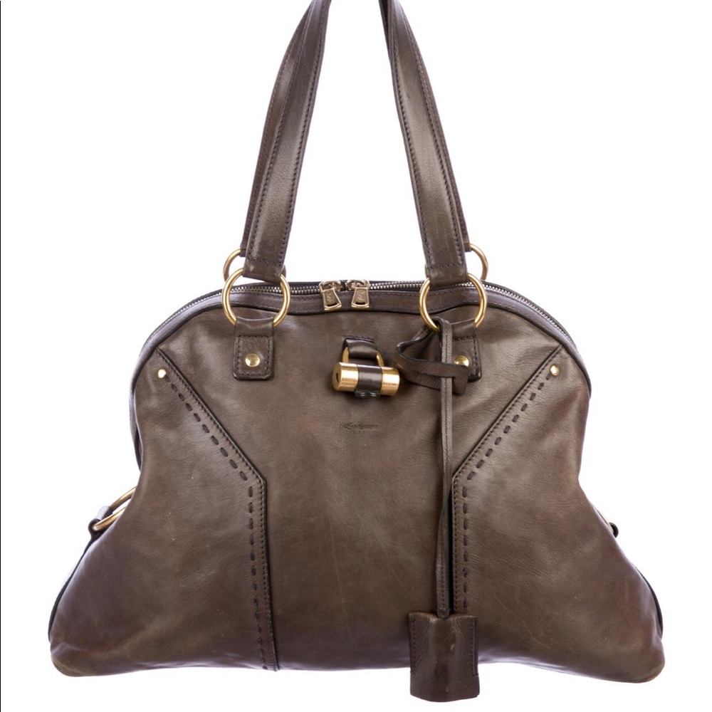 YSL Muse Bag In Tawny Leather Large